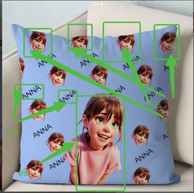 ANA Custom Pillow Case Photo Souvenir 16*16cm