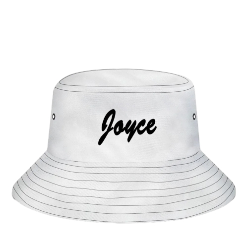 Custom Bucket Hat Unisex Bucket Hat with Text Personalize Wide Brim Outdoor Summer Cap Hiking Beach Sports Hats Gift for Lover White