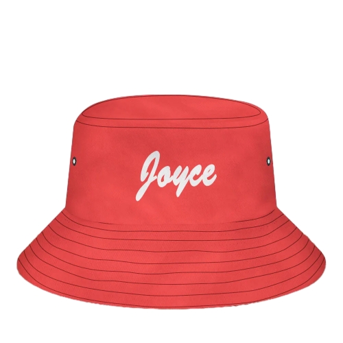 Custom Bucket Hat Unisex Bucket Hat with Text Personalize Wide Brim Outdoor Summer Cap Hiking Beach Sports Hats Gift for Lover Red