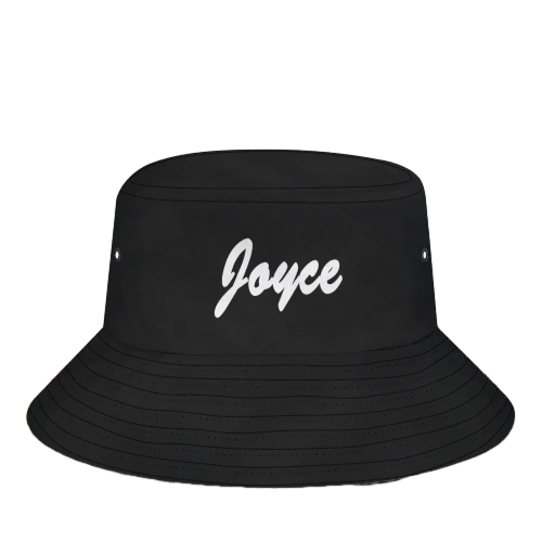 Custom Bucket Hat Unisex Bucket Hat with Text Personalize Wide Brim Outdoor Summer Cap Hiking Beach Sports Hats Gift for Lover Black