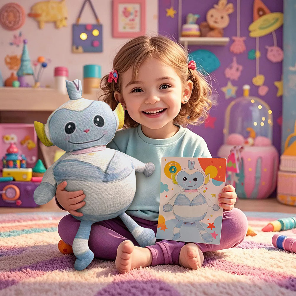 Custom Plush from Drawing 15in Personalized Stuffed Animals Unique Personalized Gifts for Kids