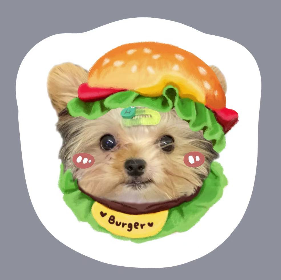 Plush Hamburger Pet Pillow - Cuddle Up with a Cute Foodie Friend for Kids & Adults Custom Pet Face Pillow - CustomFacePajamas