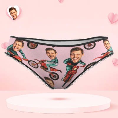 Custom Face Panties Personalized Photo Women's Lace Panties When It's Wet Slide Er In Valentine's Day Gift