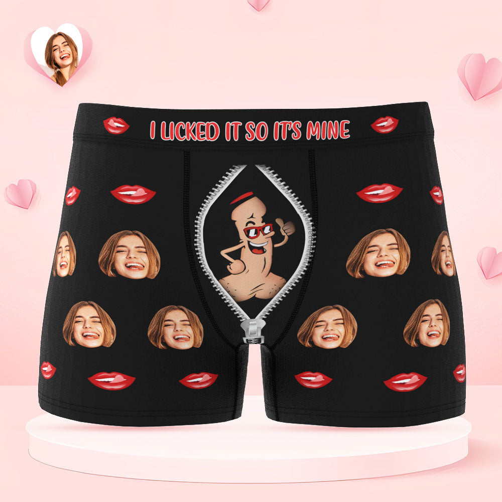 Custom Face Underwear Personalized Boxer Briefs and Panties I SUCKED IT SO IT'S MINE Valentine's Day Gifts for Couple - CustomFacePajamas