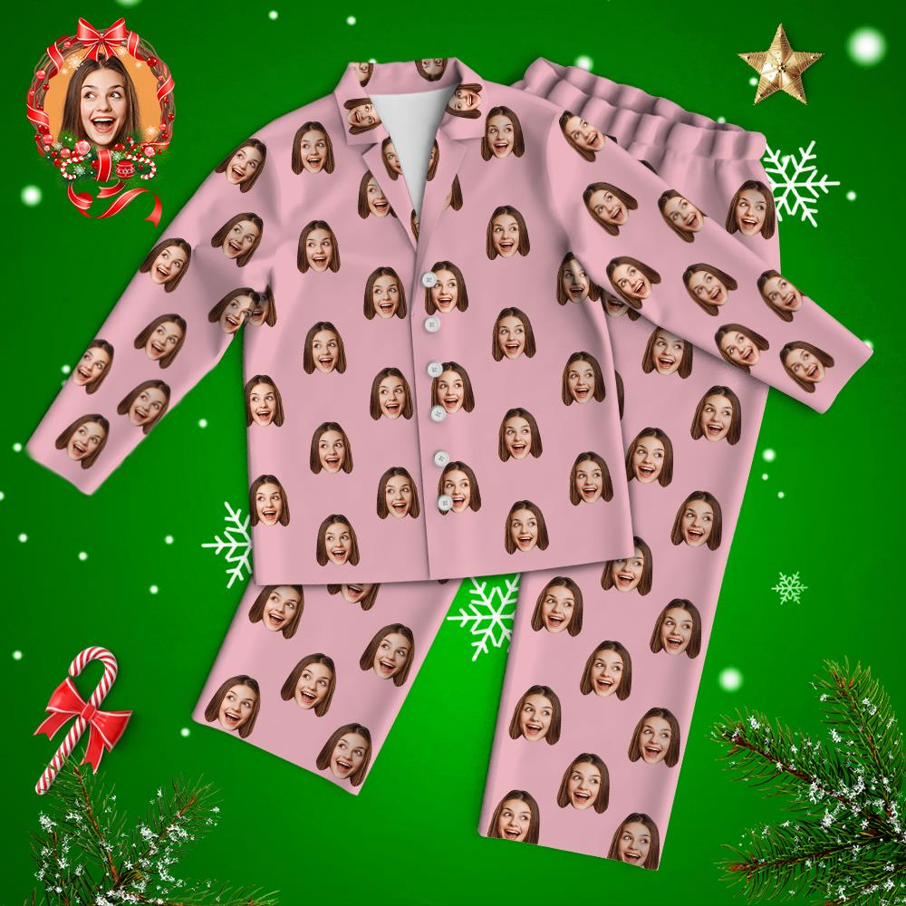 Custom Face Colorful Pajamas Set-Christmas Gift