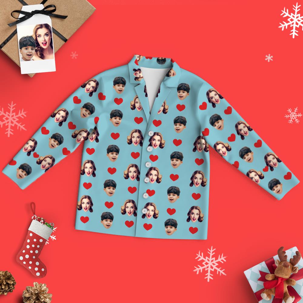 Custom Face Pajamas Colorful- Heart Christmas Gift 