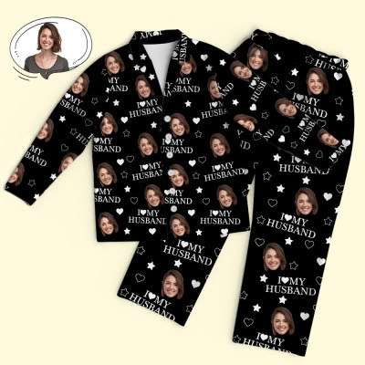Custom Photo Every Day,I Love You More - Couple Personalized Custom Pajamas - Christmas Gift For Husband Wife,Anniversary