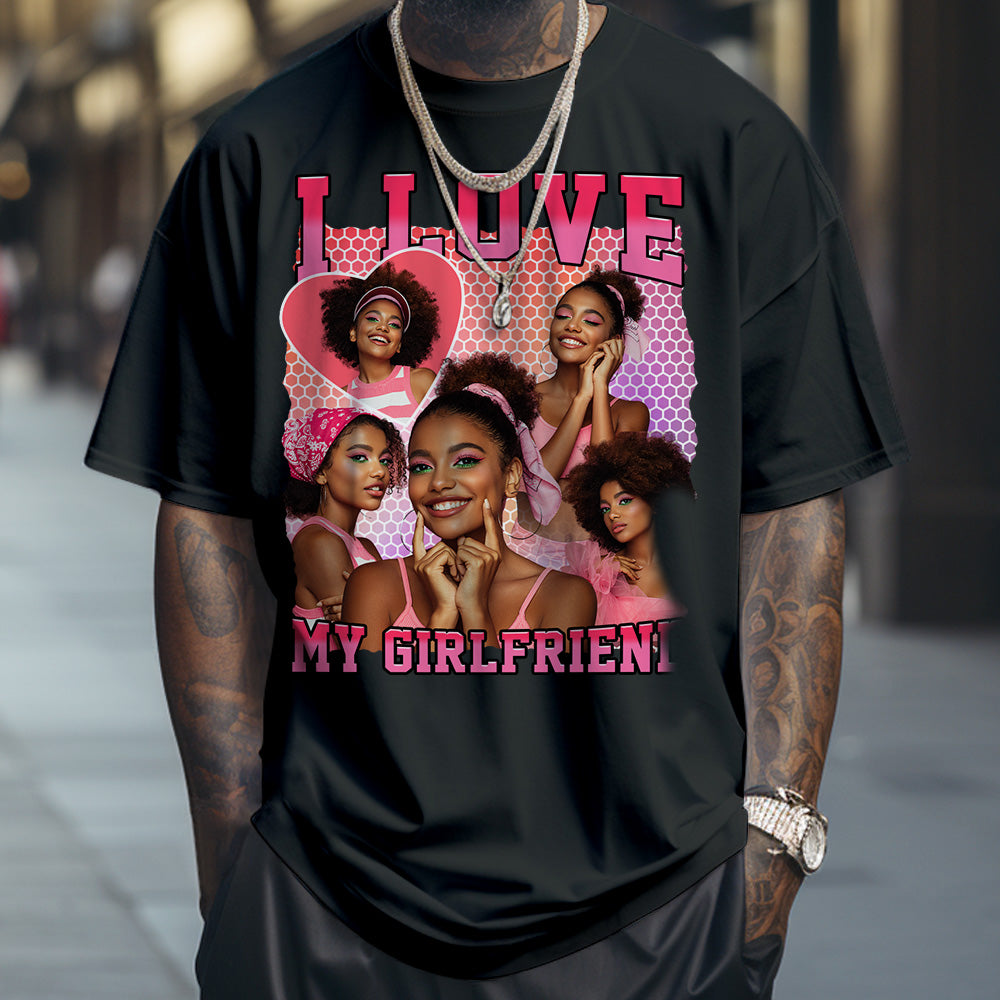 Custom Photo and Name Vintage Tee Personalized T-shirt Gifts for Him/Her - CustomFacePajamas