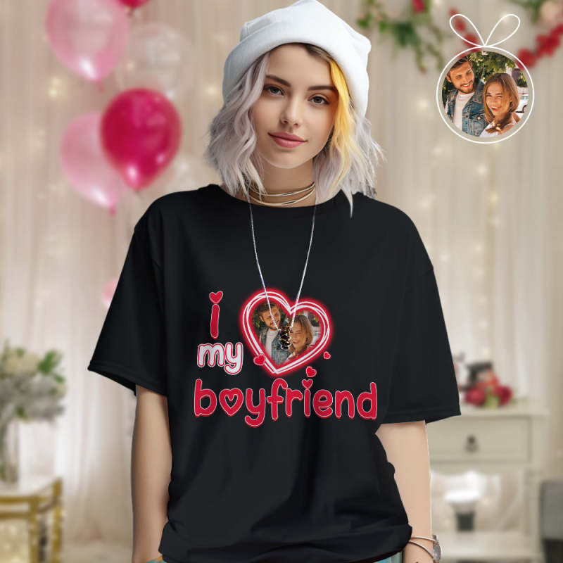 Custom Photo And Text Couple Shirt Gift For Couple Husband And Wife-I