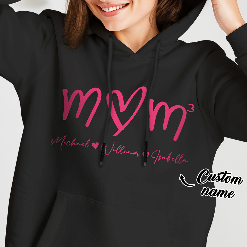 Custom Mama Hoodie with Kids Name Personalized Name Hoodie Mother's Day Gift - CustomFacePajamas
