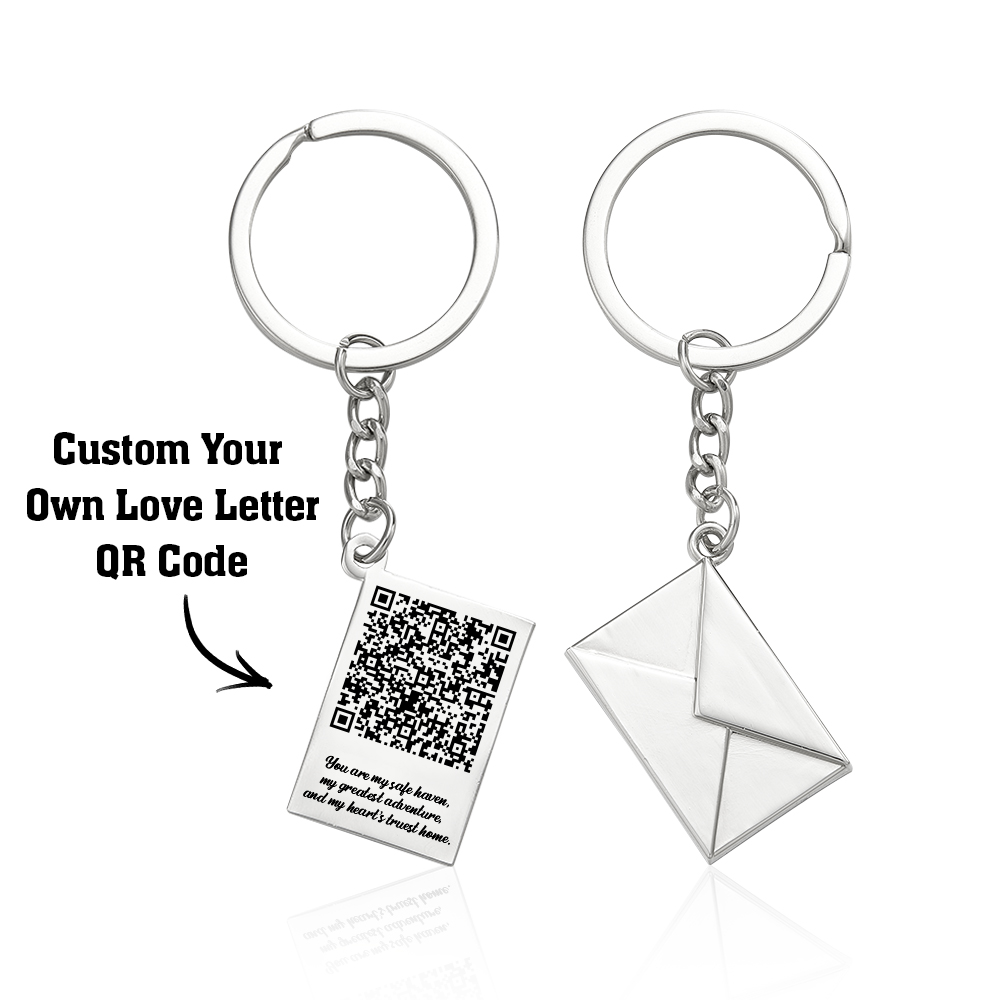 Express Your Love with a Love Letter Style QR Code Keychain Unlock Hidden Secret Words Photo Video for Your Loved One On Valentine’s Day