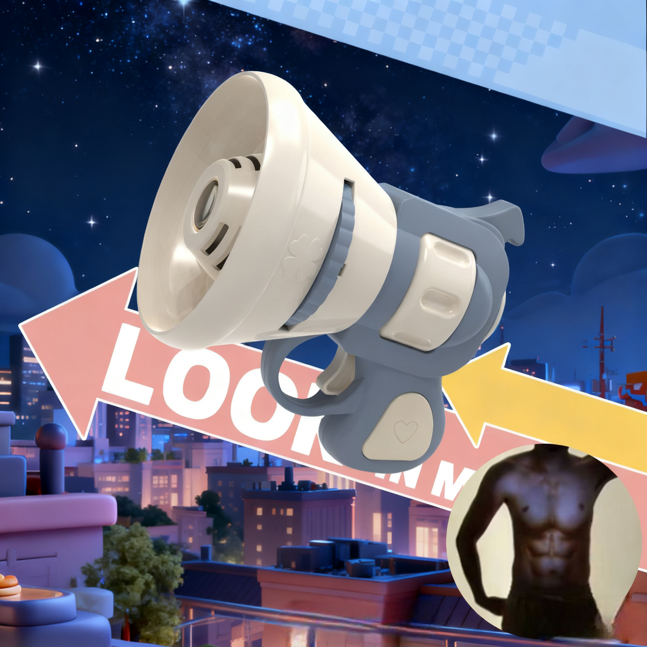 The Ultimate Prank Gun: Project a 6-Pack & Play Hilarious Voice Messages