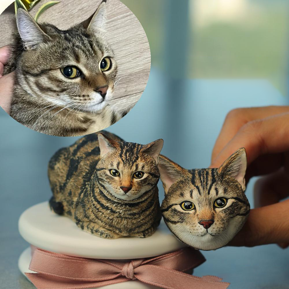 Custom Air Vent Clip, Handmade Pet Figurine, Personalized Aromatherapy Car Air Freshener, Gift for Cat Lovers - MyFaceTshirt