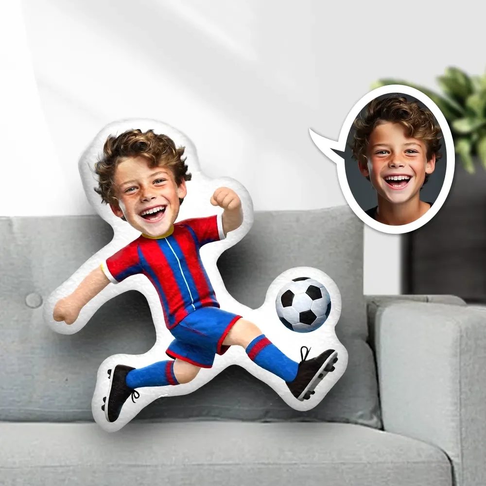 Custom Minime Pillow Action Shot Football Happy Running Birthday Children's Day