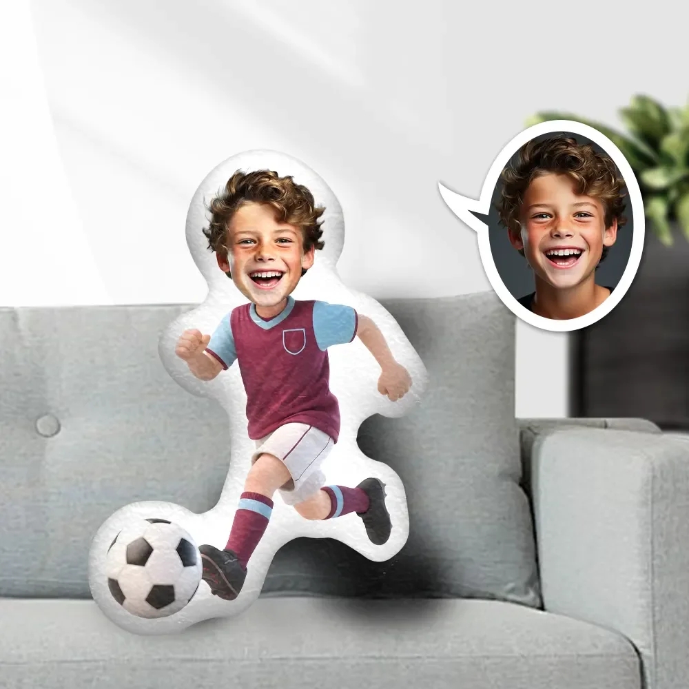 Custom Minime Pillow Claret Clothing Soccer Boy Birthday Children's Day