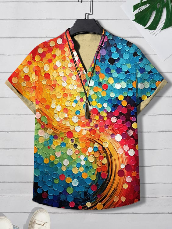 Men's Rainbow Shirt Pride Month From Size S to 5XL with Lightweight & Breathable Mabamboo Material For LGBTQ