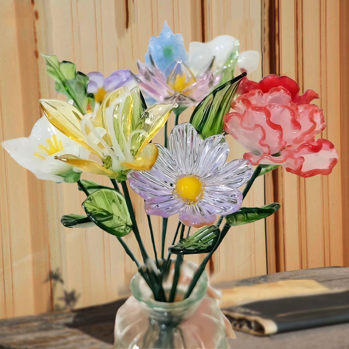 Custom Glass Birth Month Flower Gift For Mom Grandma Mother's Day Gift