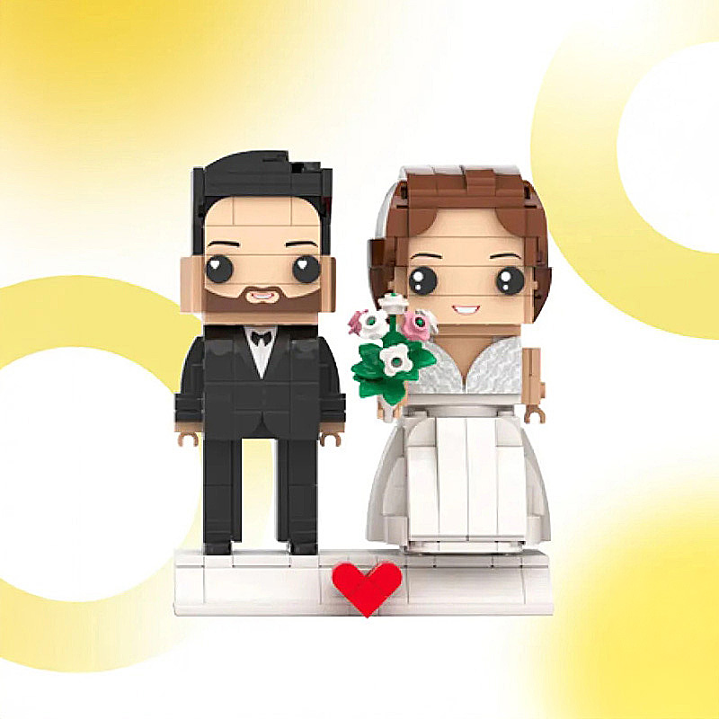 Fully Body Customizable 2 People Custom Brick Figures We Got Married