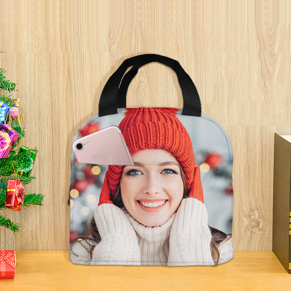 Back To School Gifts Personalized Photo Insulation Lunch Bag, Customized Lunch Box - MyFaceTshirt