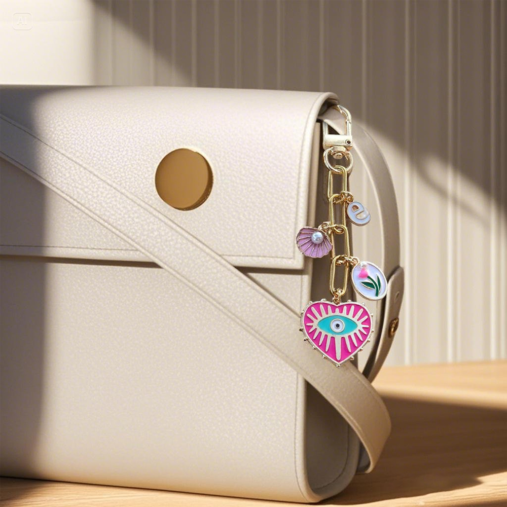 Bag Charm, Custom Bag Charm, Purse Chain Accessory, Hangbag, Paperclip, Gift for Her, Personalized, Customizable, For You - MyFaceTshirt