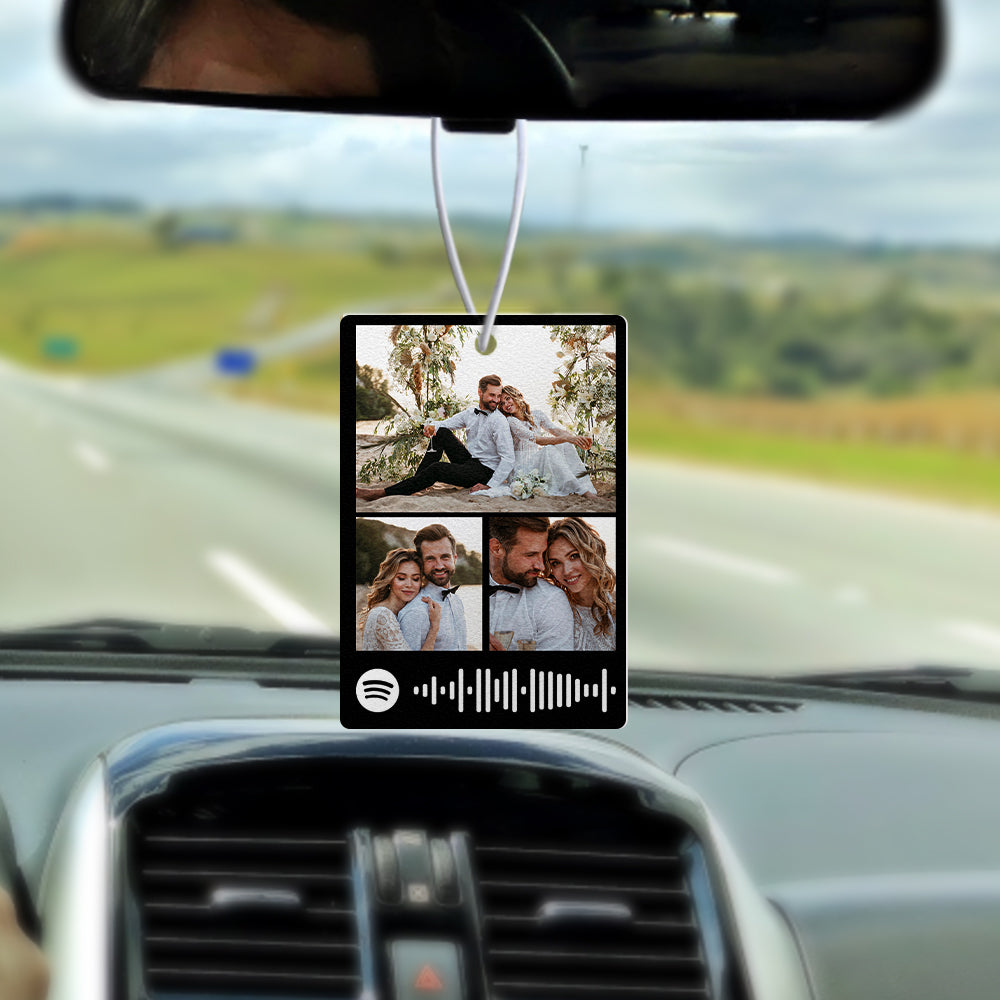 Personalized Photo Spotify Car Air Freshener Custom Music Song Air Freshener Gifts for Lovers - MyFaceTshirt