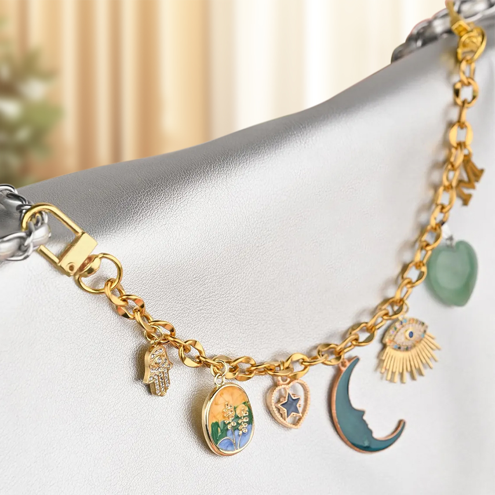 Custom Bag Charm, Charm Keychain, Bag Charm, Women Handbag Charms, Personalized, Bag Charm Chain Accessory, Customizable Gift for Her - MyFaceTshirt