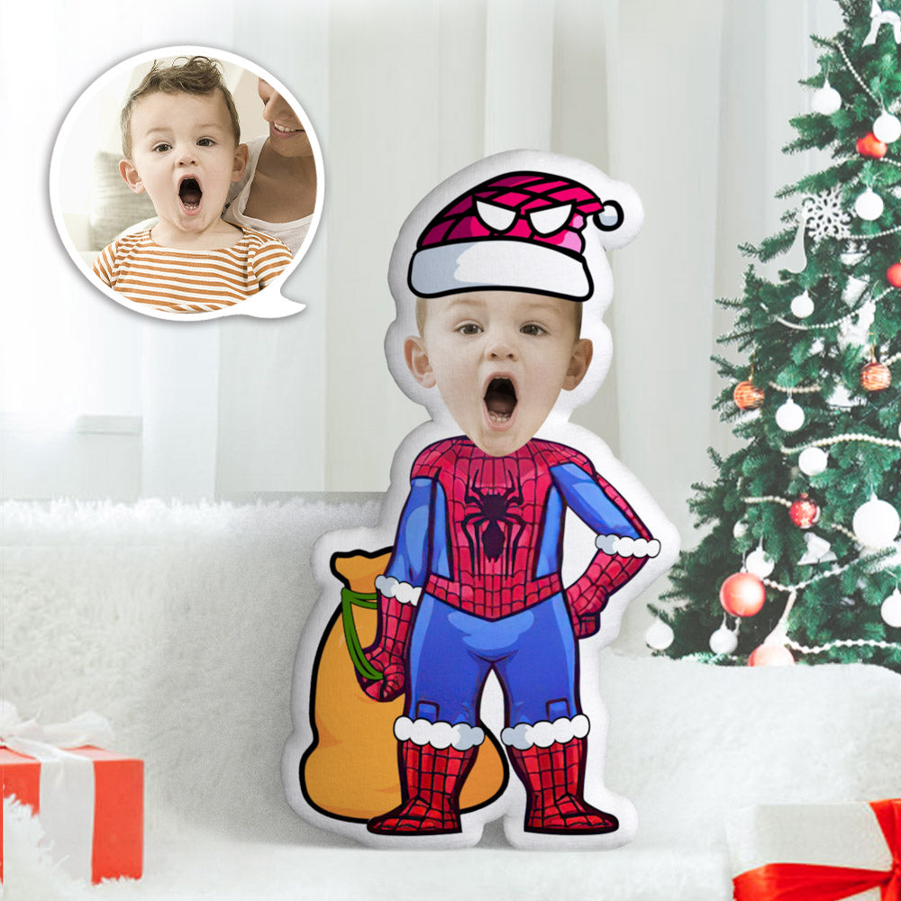 Custom Face Pillow Personalized Photo Pillow Spider-Man MiniMe Pillow Gifts for Chirstmas - MyFaceTshirt