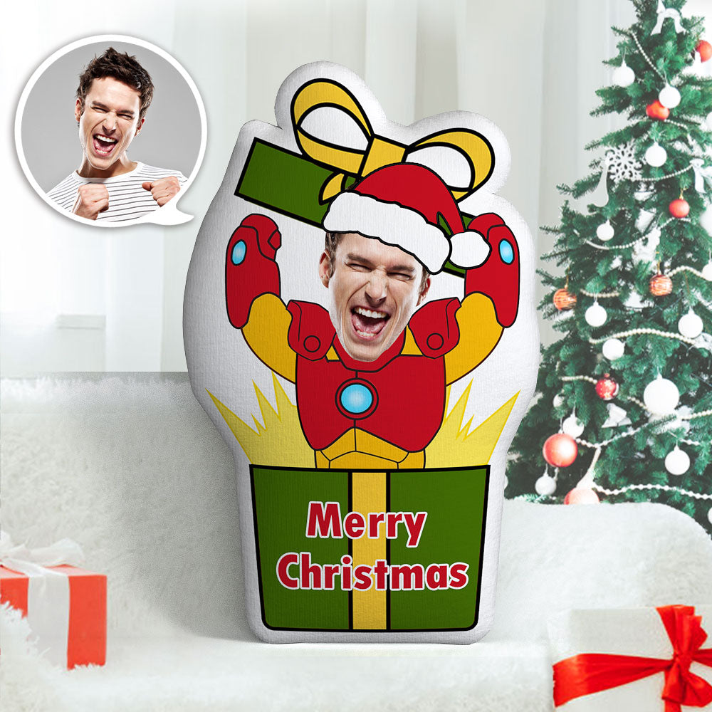 Christmas Gift Personalized Face Pillow Giftbox Iron Man MiniMe Doll - MyFaceTshirt