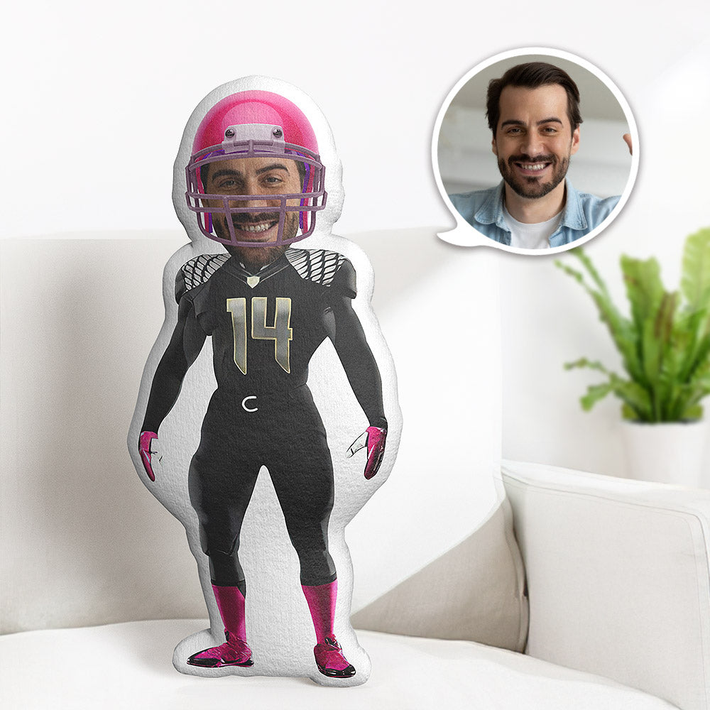 Custom Body Pillow Super Bowl Oregon Ducks Football Personalized Face Throw Pillow Best Gift for Him - MyFaceTshirt