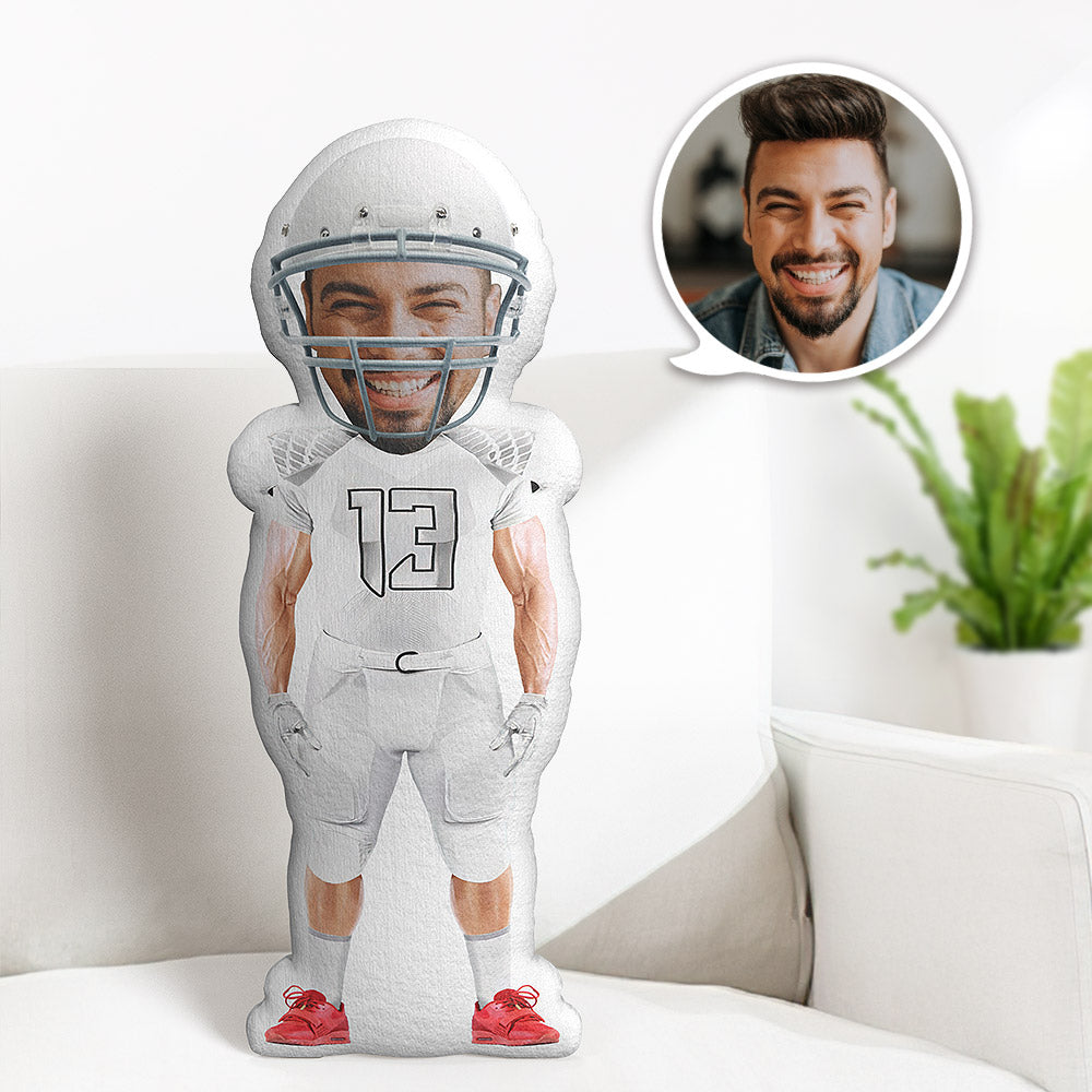 Custom Body Pillow Super Bowl Oregon Ducks White Team Uniforms Personalized Face Throw Pillow Best Gift for Him - MyFaceTshirt