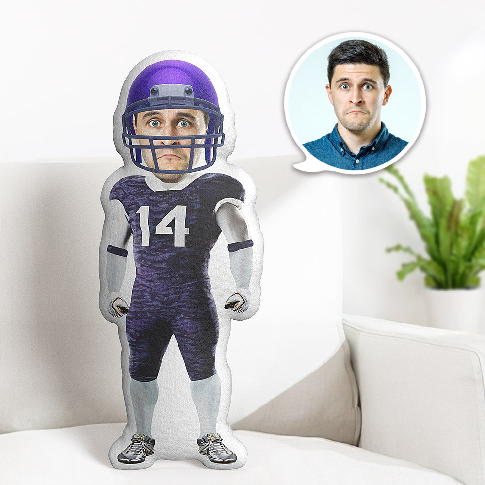 Custom Body Pillow Super Bowl TCU Horned Frogs Football Personalized Face Throw Pillow Best Gift for Him - MyFaceTshirt