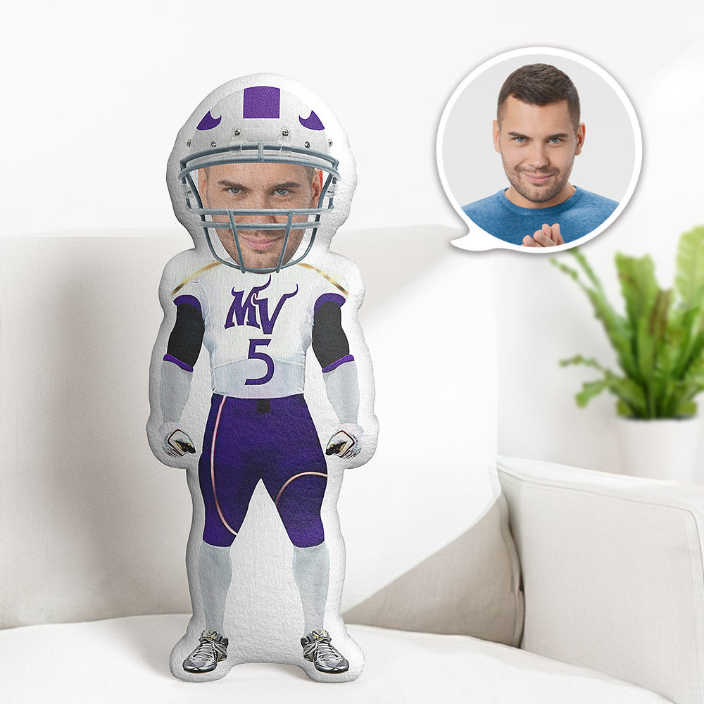 Custom Body Pillow Super Bowl Minnesota Vikings Personalized Face Throw Pillow Best Gift for Him - MyFaceTshirt