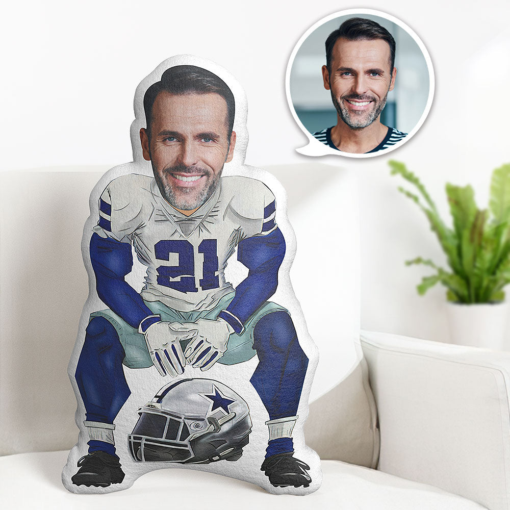 Custom Body Pillow Super Bowl Dallas Cowboys Personalized Face Throw Pillow Best Gift for Him - MyFaceTshirt