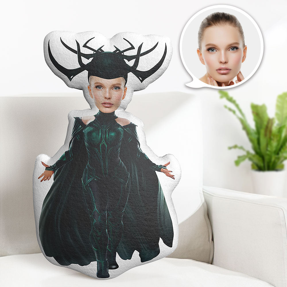 Custom Body Pillow Hela Super Hero Personalized Face Throw Pillow Best Gift for Her - MyFaceTshirt