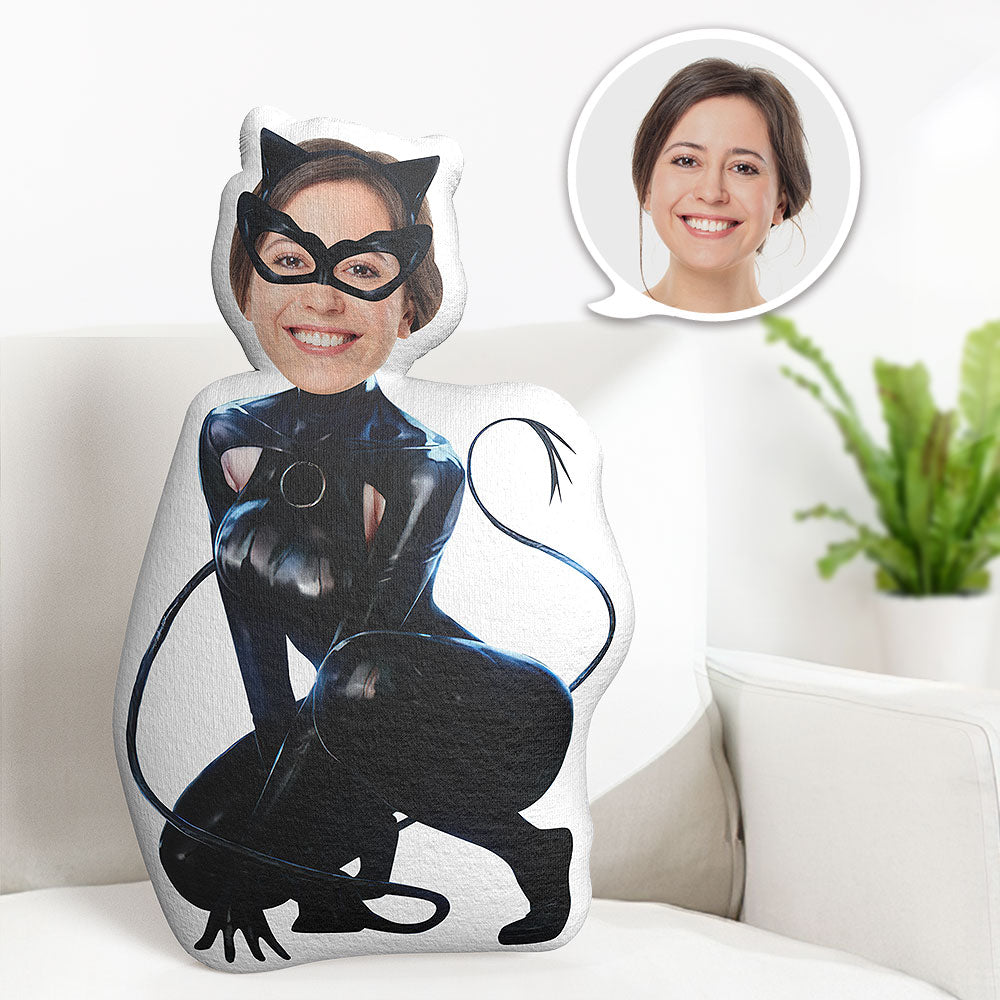 Pillow Catwoman Personalized Face Throw Pillow Best Gift for HerCustom Body - MyFaceTshirt