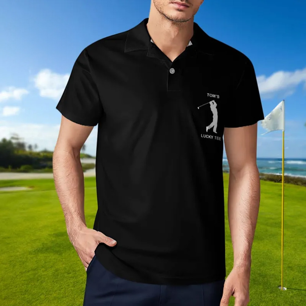 Men's Custom Name Polo Shirt Personalized Golf Shirts