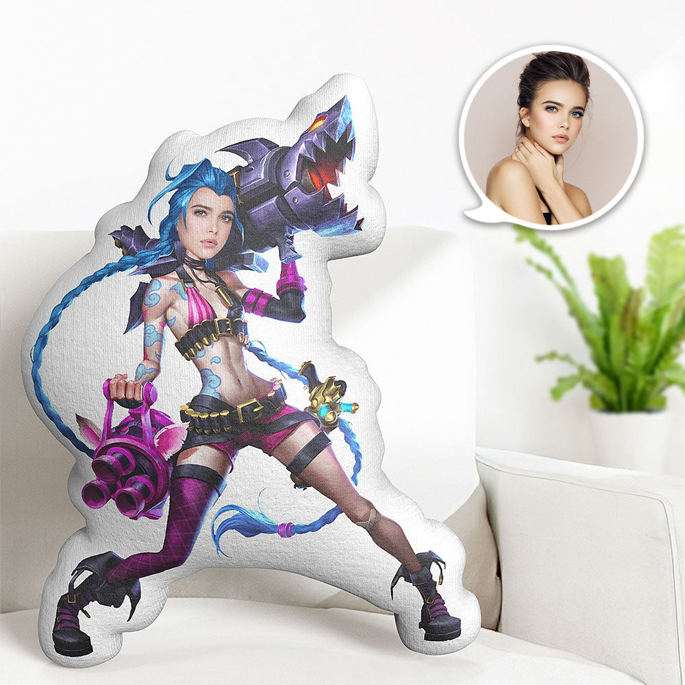 Custom Face Minime Runaway Loli Pillow Personalized Photo Minime Doll - MyFaceTshirt