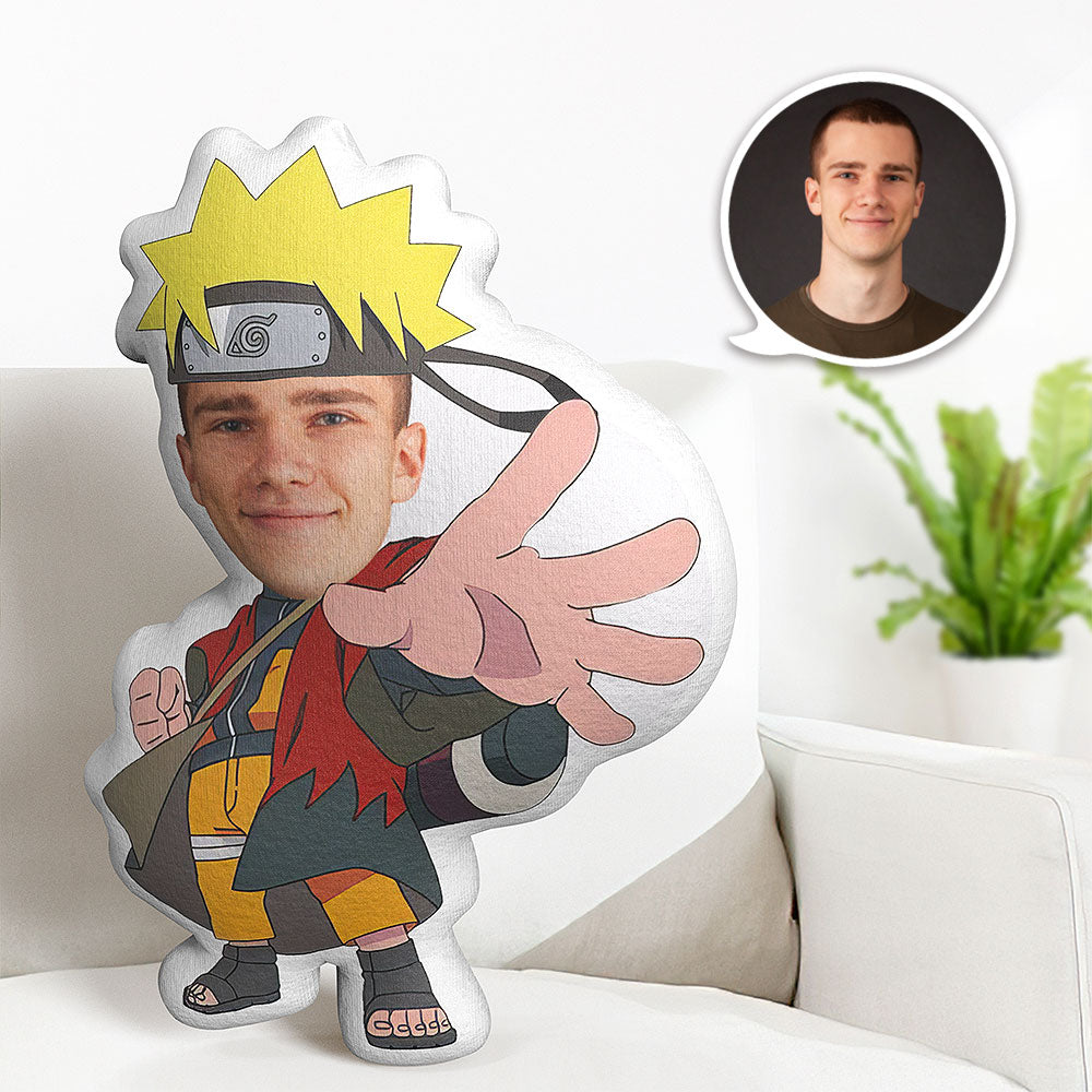 Custom Japanese Ninja Face Minime Pillow Best Friend Personalized Photo Minime Doll - MyFaceTshirt