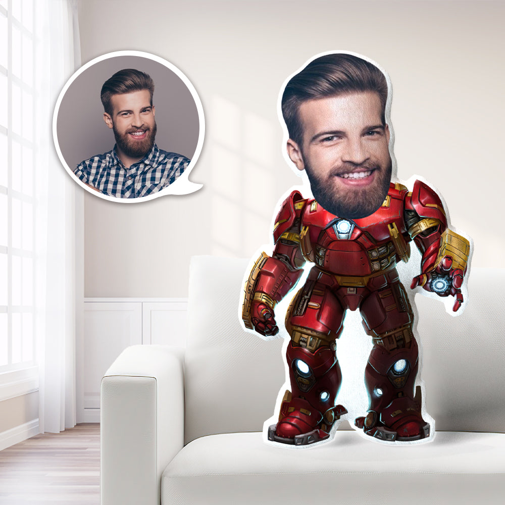 Custom Hulkbuster Armor MiniMe Pillow Face Pillow Personalized Iron Man Pillow Custom Pillow Picture Pillow Costume Pillow Doll Super Hero Toy Father's Day Gift Ideas - MyFaceTshirt