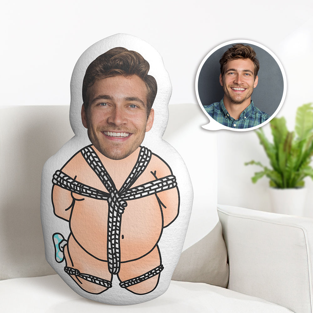 Custom Face Doll Pillow Personalized Photo Boyfriend Pillow MiniMe Doll Birthday Gift for Her - MyFaceTshirt