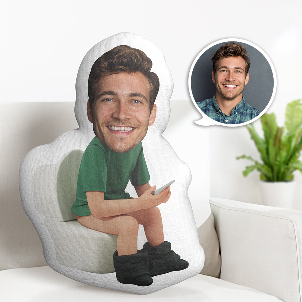 Custom Face Pillow Funny Boyfriend Photo Pillow MiniMe Doll - MyFaceTshirt