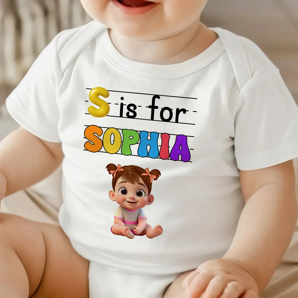 Custom Name Back To School Kids Shirt, Personalized Alphabet Kids Shirt