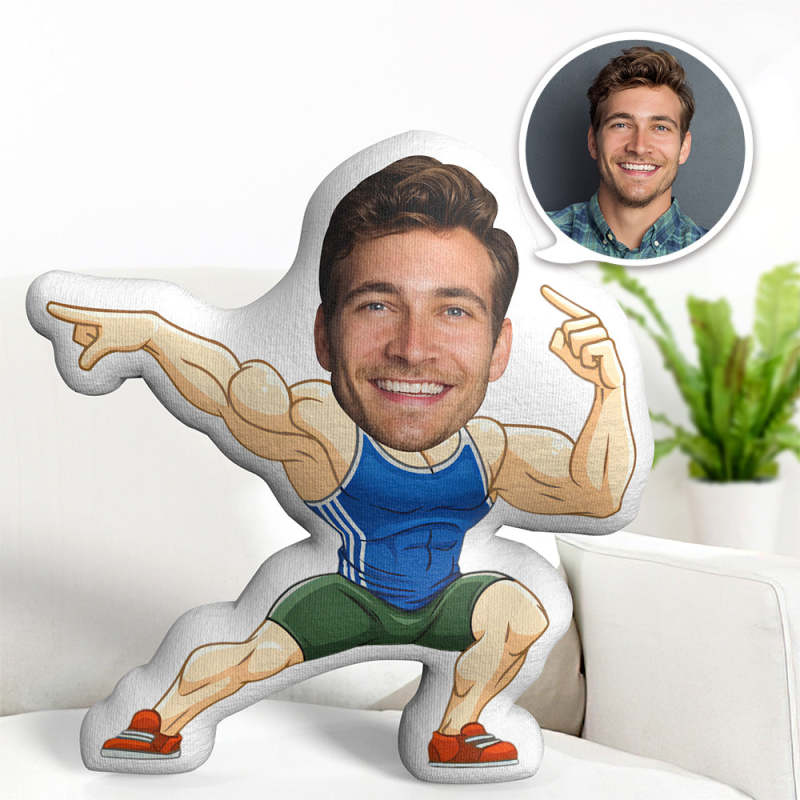 Body Pillow My Face Pillow Custom Dolls Fitness Man Pointing With Hand