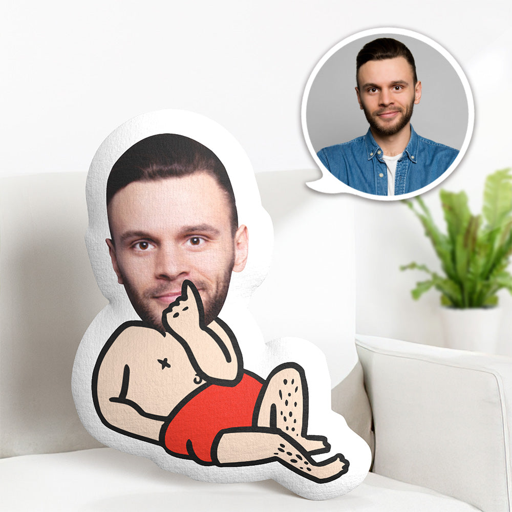 Custom Pillow Funny Man Husband Face Pillow Personalized Photo Minime Pillow - MyFaceTshirt