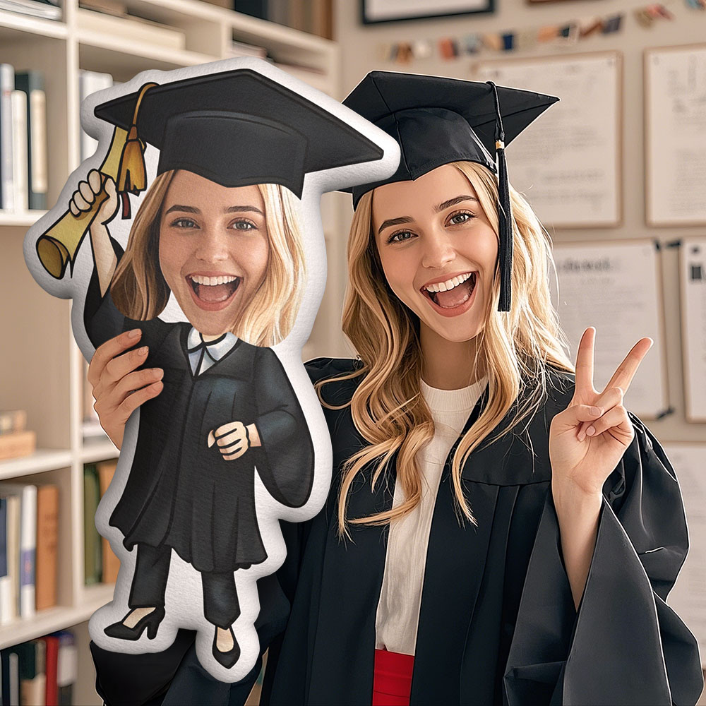 Custom Minime Throw Pillow Graduation I Got The Diploma Pillow Personalized Photo Minime Pillow For Graduated Students - MyFaceTshirt