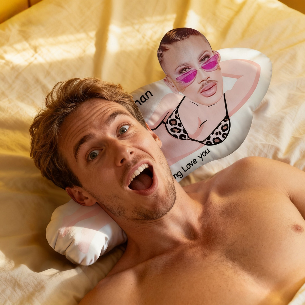 Custom Face Pillow Funny Minime Throw Pillow Custom Photo Personalized Photo Minime Pillow Gift for Him