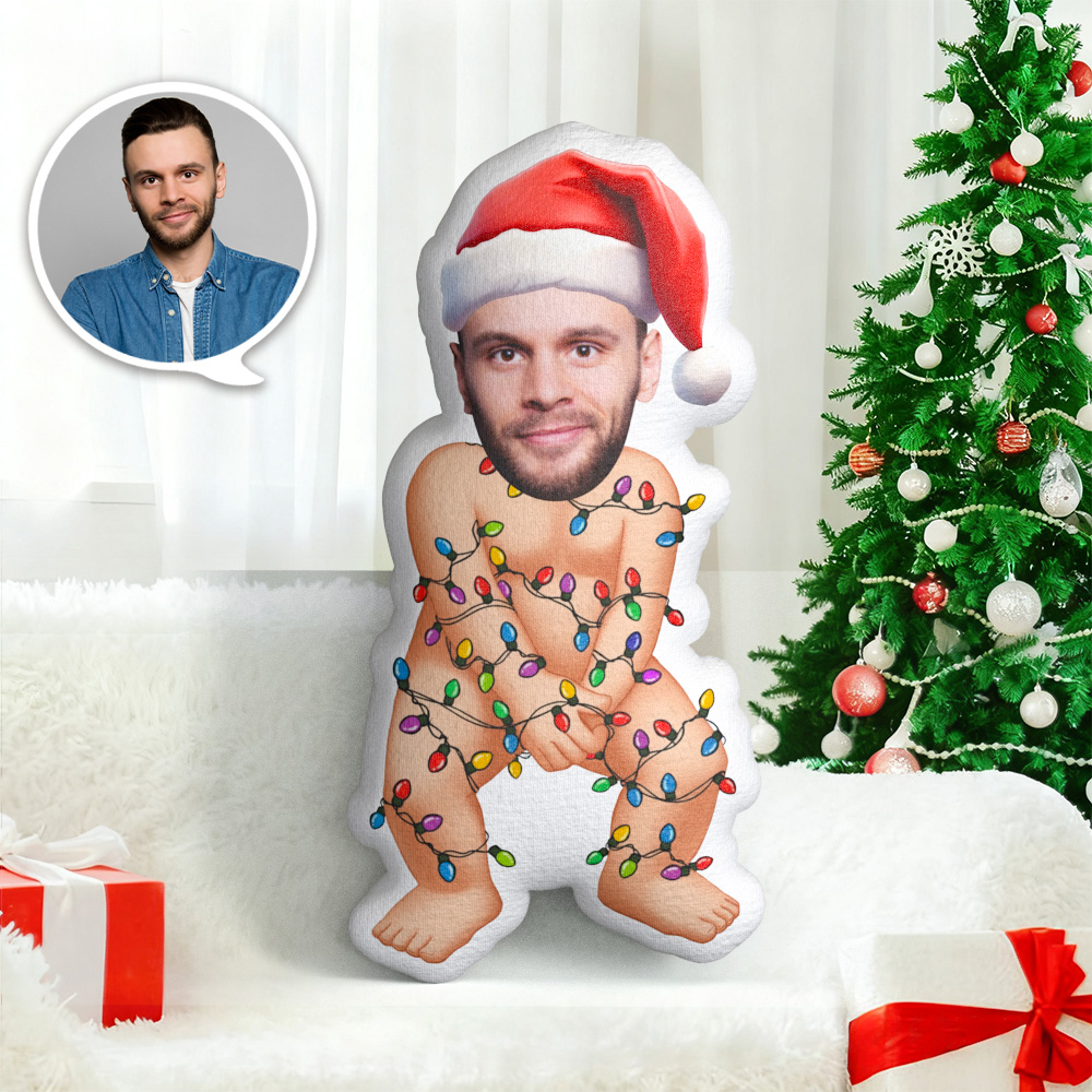 Custom Photo Face Pillow,Funny Man Christmas Gift Face Pillow, Face Picture Pillow Doll Face Body Pillow Personalized Doll