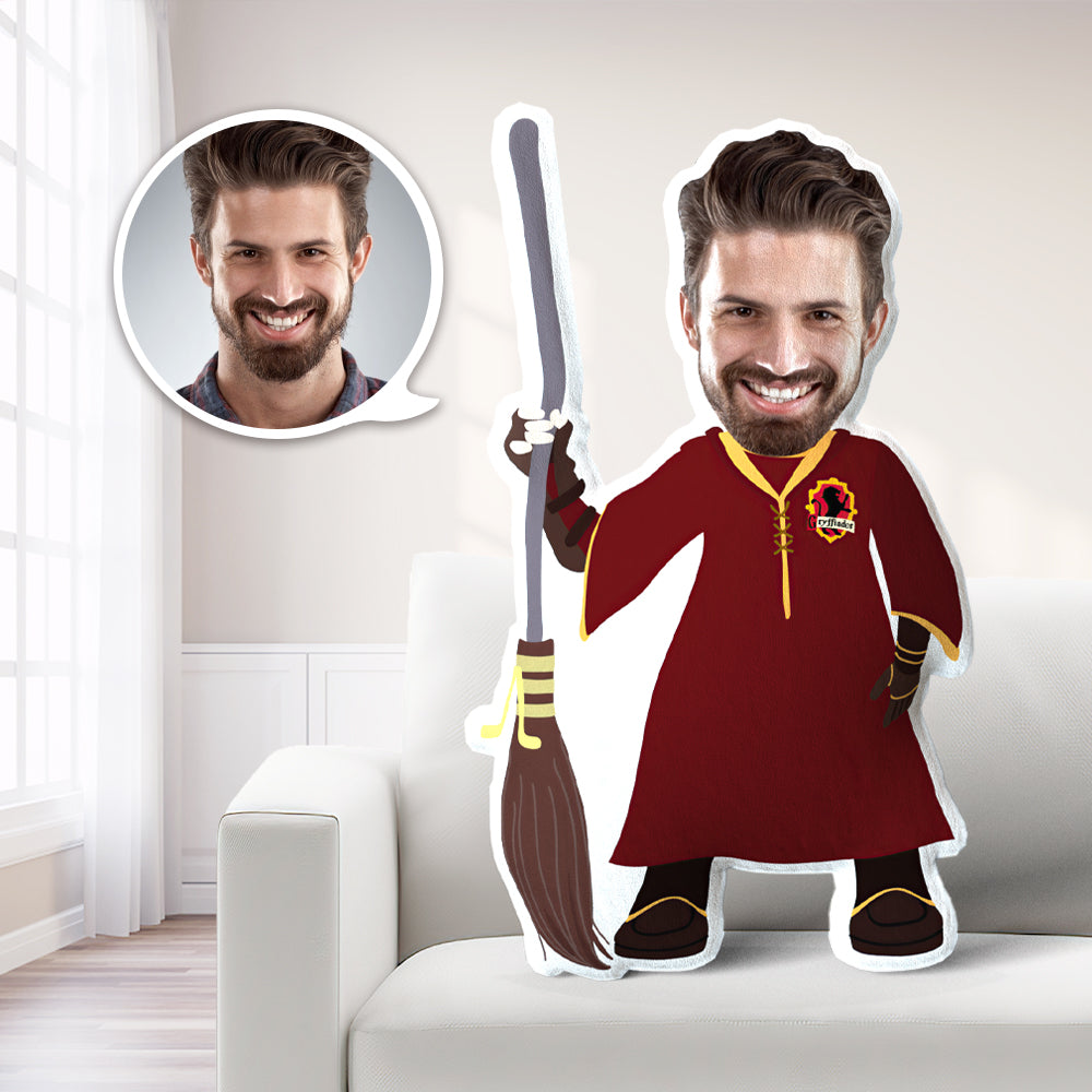 Custom Harry Potter MiniMe Pillow Face Pillow Personalized Gryffindor Quidditch Uniform Pillow Custom Pillow Picture Pillow Costume Pillow Doll - MyFaceTshirt