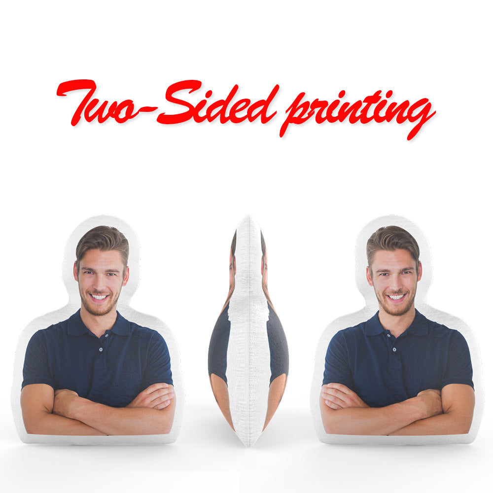 My Face Pillow Custom Face Doll Photo Portrait Pillow Two Side Printing Pillow - MyFaceTshirt