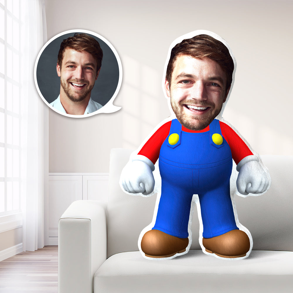 Custom Super Mario Bros MiniMe Pillow Face Pillow Personalized Luigi Pillow Custom Pillow Picture Pillow Costume Pillow Doll - MyFaceTshirt